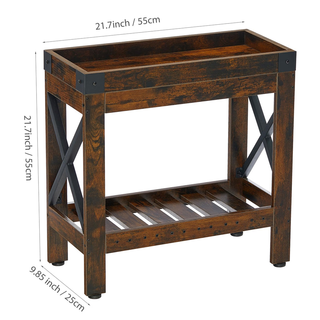 ZEXVIDA Narrow Side Table, Slim End Table,Sofa Side Table, End Table Nightstand for Bedroom, Living Room, Small Spaces