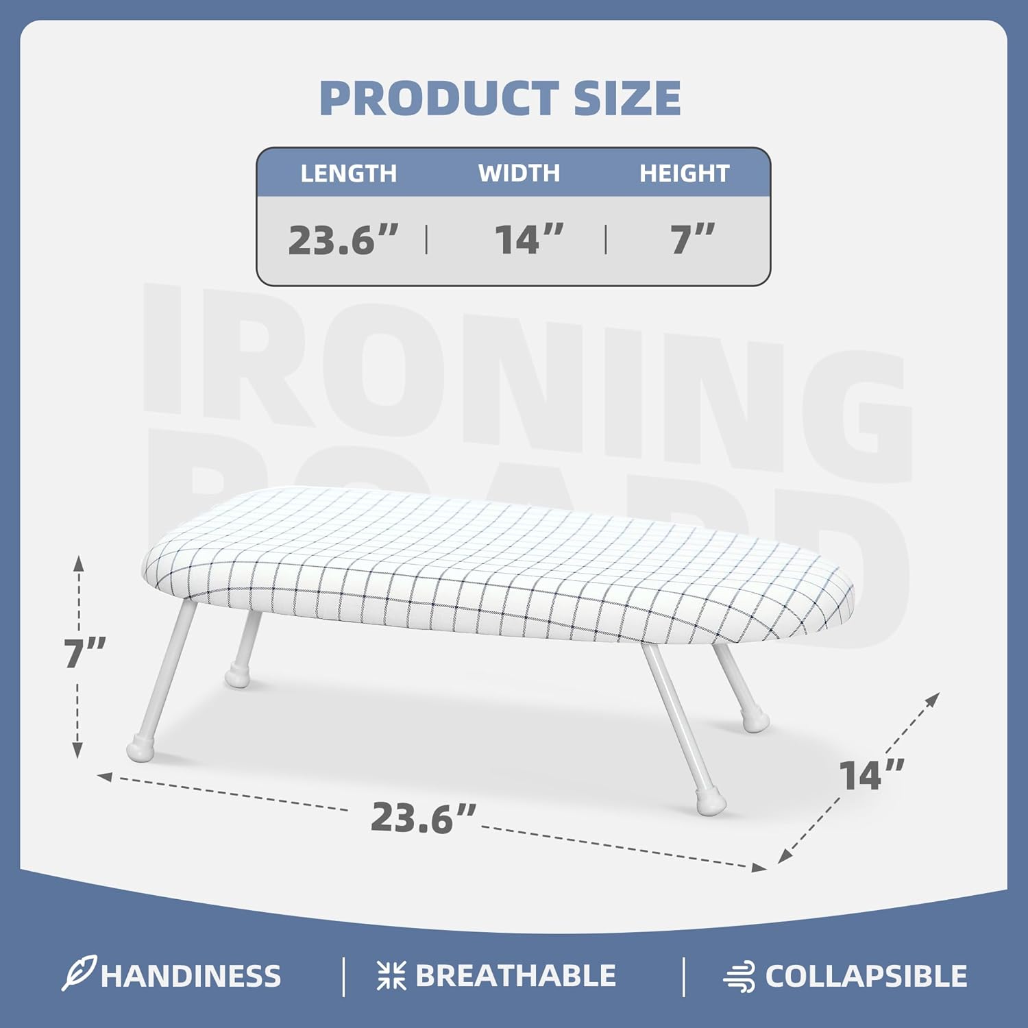 Storage Maniac Tabletop Ironing Board - Extra Wide Portable Design with Cotton Cover | Ideal for Sewing & Crafts