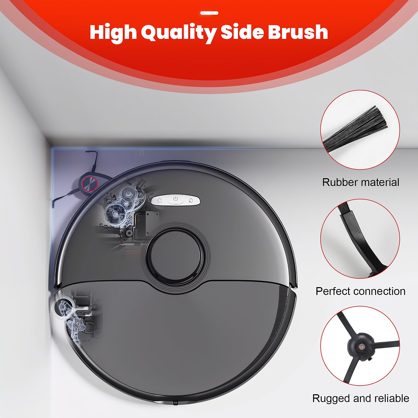 30 Pack Accessories Set for Roborock S8 Max/MaxV Ultra Robot Vacuum, 1 Pair Main Brushes, 2 Self-Cleaning Brush, 6 Side Brushes, 4 Filters, 4 Round Mop Pads, 4 Long Mop Pads, 6 Dust Bags, 2 Tools
