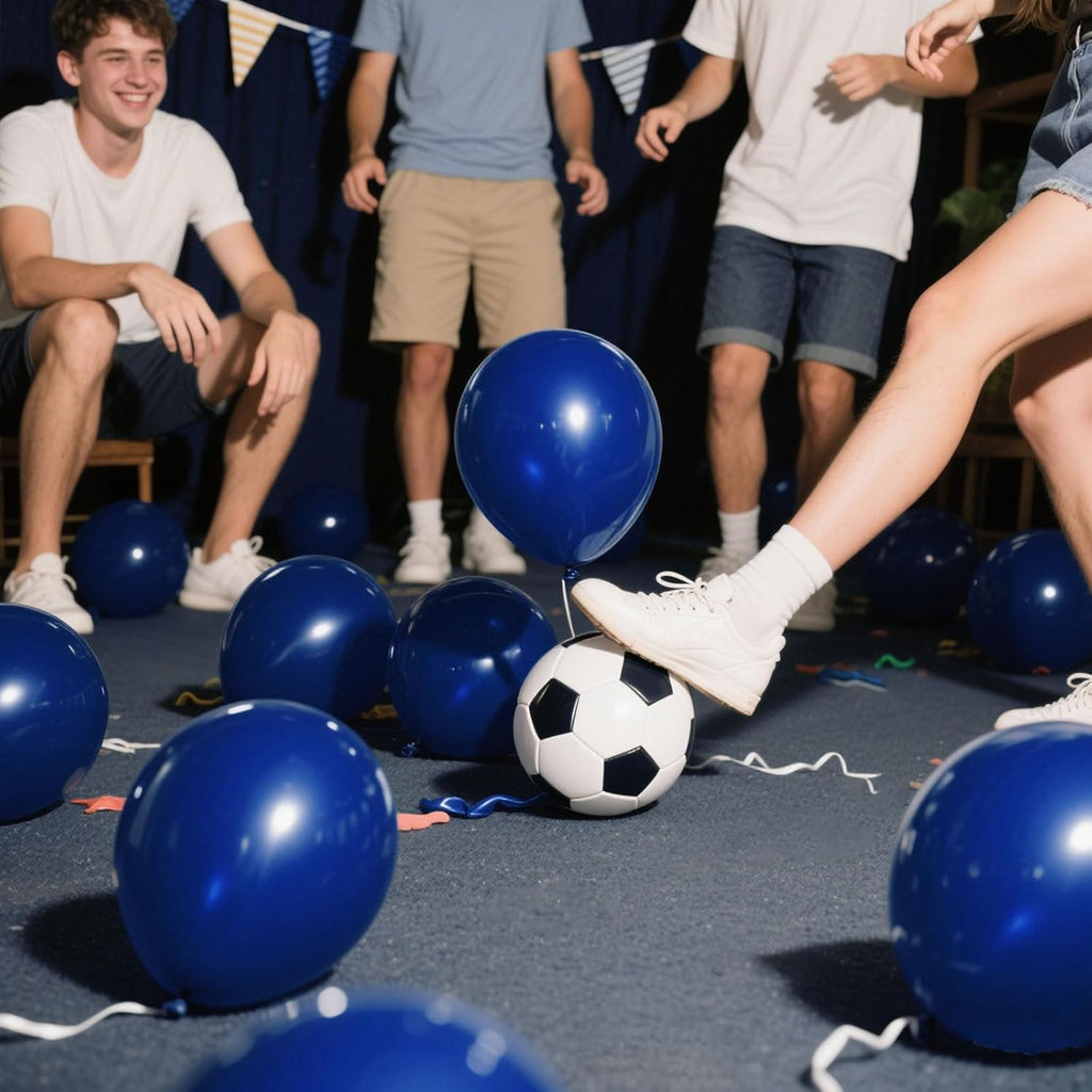 Skiennix Navy Blue Latex Balloons - 100 Pack of 12-Inch Round Balloons for Weddings & Parties