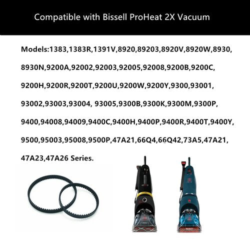 CPAI Replacement Belts for Bissell ProHeat 2X Vacuum,Compatible with Models 1383R,1383,9200,9300,9400,9500,8920,89203,8920V,47A21,66Q4,66Q42,Series (4 Belt)
