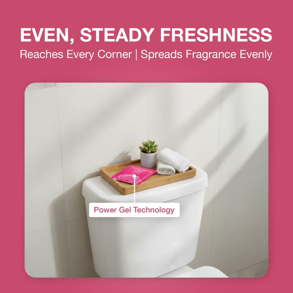 Godrej Aer Power Pocket Bathroom Fragrance - Fresh Blossom, 10g (Pack of 6)