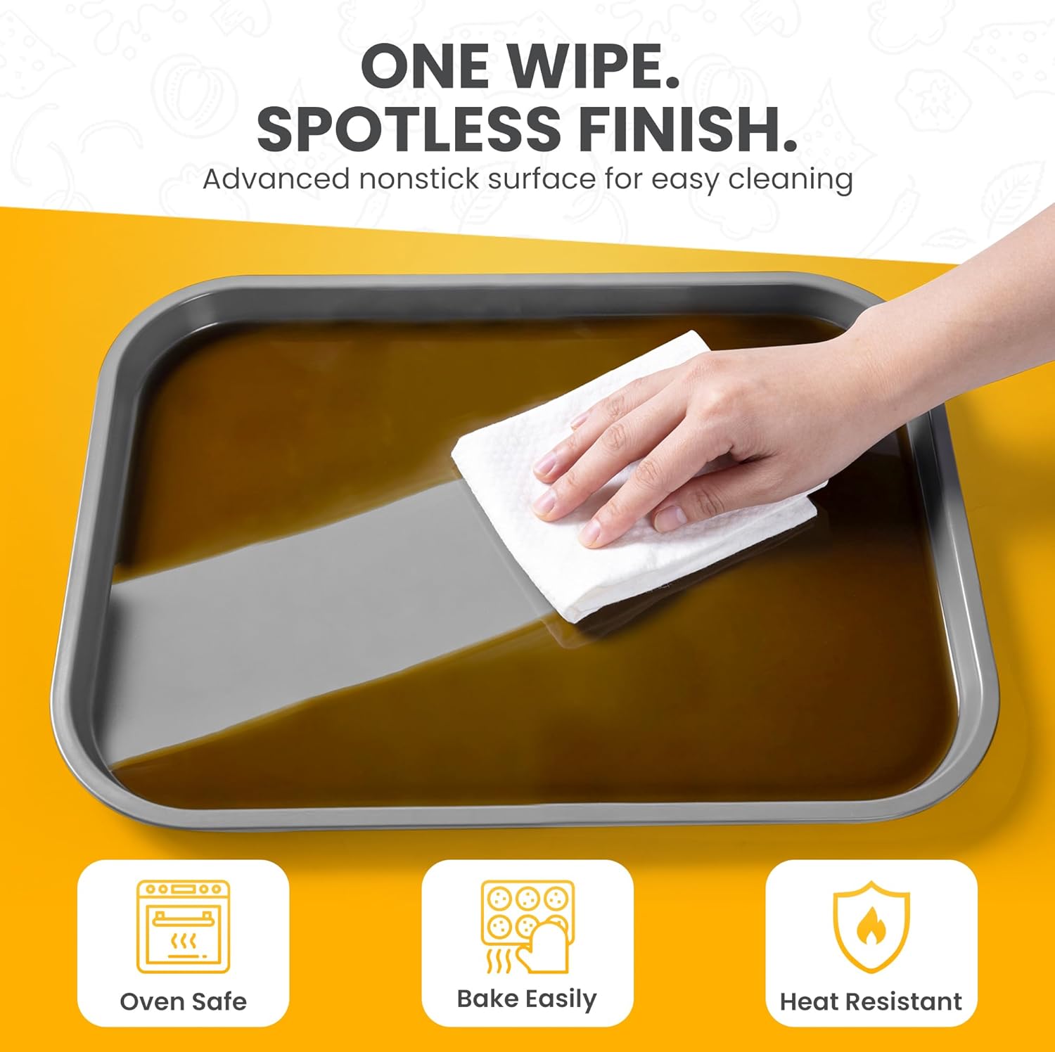 Skiennix Non-Toxic Bakeware Set - PFOA-Free 11pc Stackable Nonstick Baking Pans | Muffin, Cookie, Cake & Roaster Pans