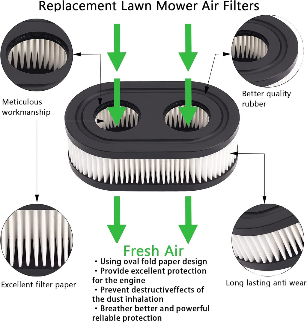 Skiennix Air Filter - Premium Replacement for Lawn Mower Engines | Fits 500EX, 550EX, 575EX & More (2 Pcs)