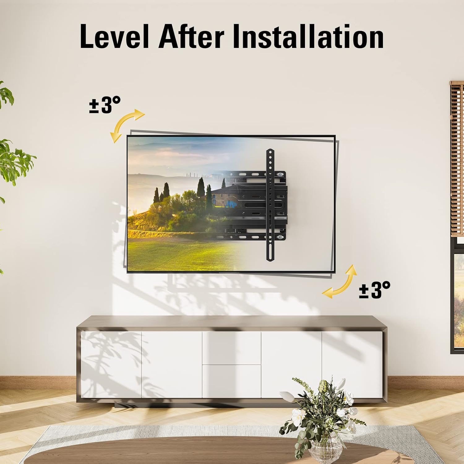 Mounting Dream TV Wall Mount - Swivel & Tilt for 32-65 Inch TVs | Includes Soundbar Bracket MD2380 & MD5425