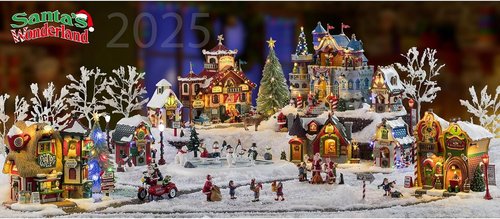 Lemax Village Square Clock Tower - Battery-Operated Lighted Building Decor | #55320