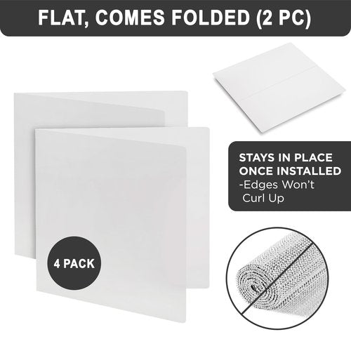 HOLDN’ STORAGE Hard Plastic Liner for Pull Out Shelf, Fits Pull Out Cabinet Organizer - 21" W x 20" L, Shelf Protector Liner, Clear Frosted - Pack of 4