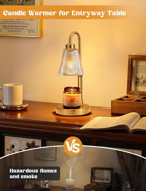 Innqoo Gold Candle Warmer Lamp - Dimmable & Adjustable for Jar Candles | Perfect Birthday & Housewarming Gift