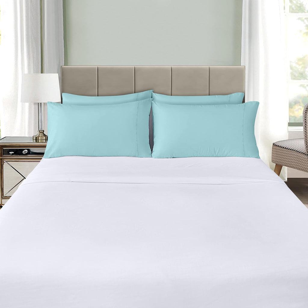 Utopia Bedding King Pillow Cases - 4 Pack - Soft Brushed Microfiber - Fade Resistant | King Size 20 x 40 Inches (Spa Blue)