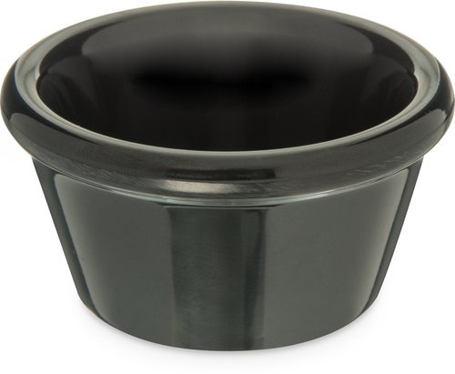 Carlisle FoodService Products S85203 Melamine Smooth Ramekin, 2 Oz, Black, 72 Pack