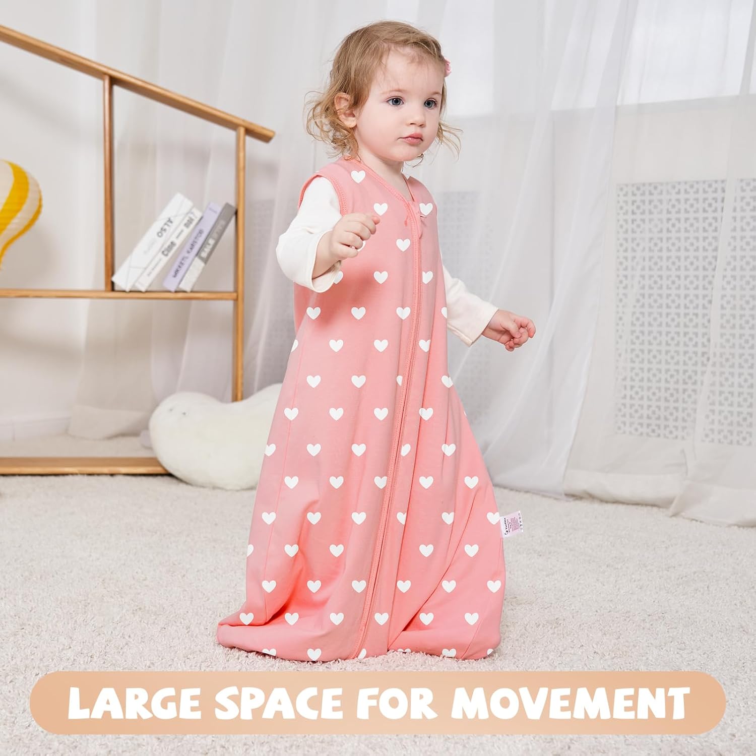 Yoofoss Baby Sleep Sack | 100% Organic Cotton Wearable Blanket for 12-18 Months | Soft & Lightweight 3-Pack