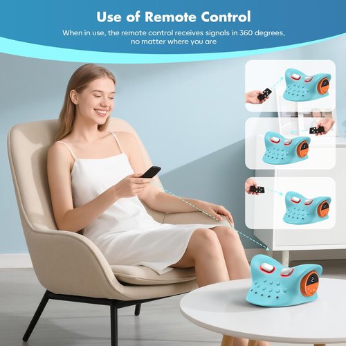 altoance Neck Massager 2026 360° Remote Control Neck Massager Pillow with Multi-Directional Stretch, 3 Heat & 3 Vibration Modes for Relaxation,Ergonomic Support at Home,Office,Travel