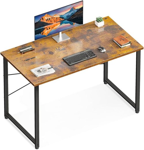 Casaottima 40-Inch Small Computer Desk - Modern Writing Table for Home Office | Vintage Style with Headphone Hooks