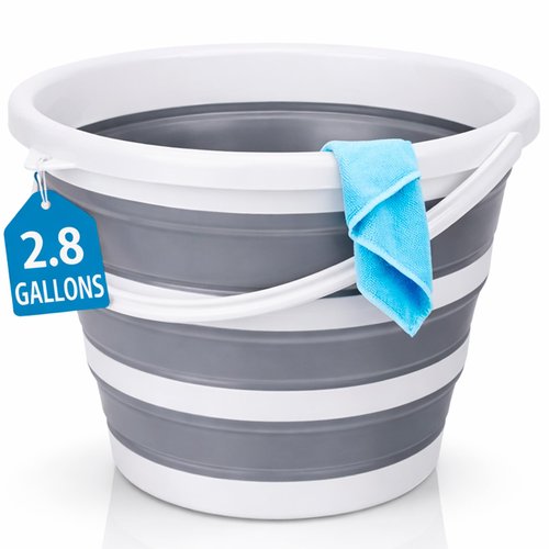 Collapsible Bucket with Handle 2.6 Gallons 10L Foldable Bucket
