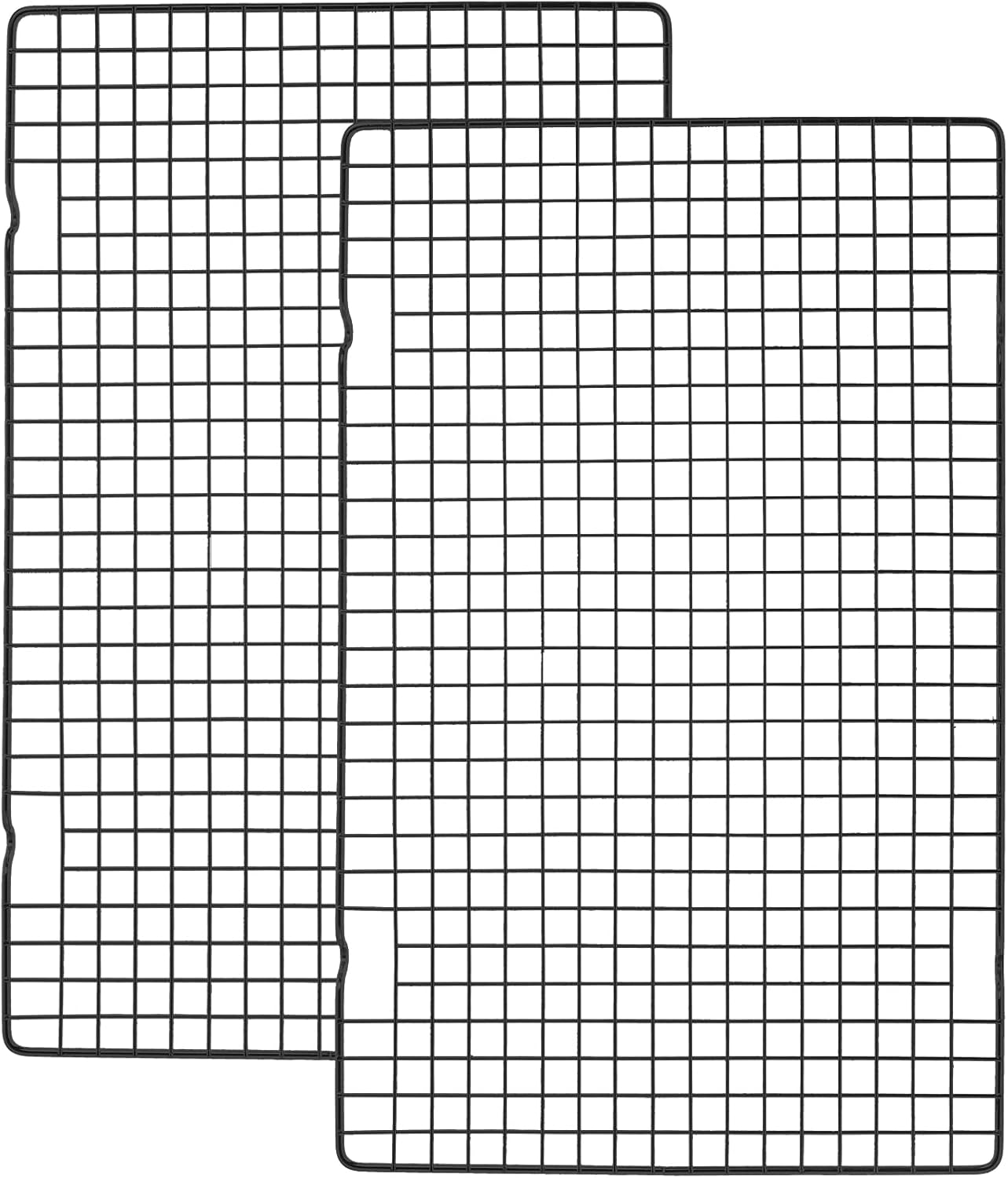 Tebery Heavy Duty Wire Cooking Rack - 2 Pack Nonstick Baking & Cooling Grid, 16" x 10" for Roasting & Grilling