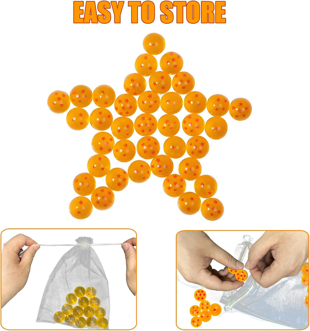 Skiennix 14PCS Anime Bouncy Balls - 27mm Red Star Bounce Balls for Party Favors & Holidays