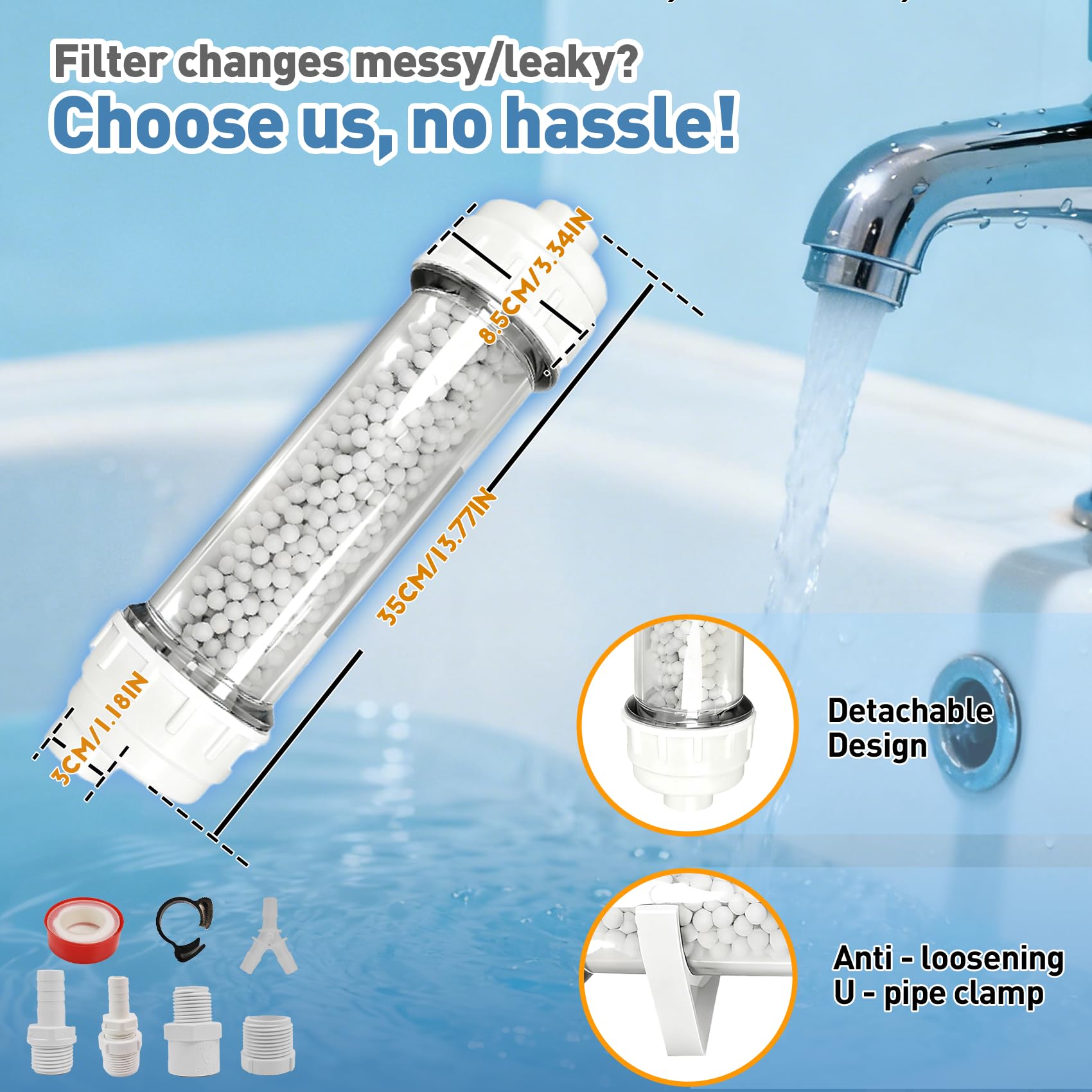 Condensate Neutralizer Kit, Compatible with Rinnai High-Efficiency Boilers & Tankless Heaters, Acidic Condensate Neutralizer with Transparent Inspection Window, Prevents Pipe Corrosion