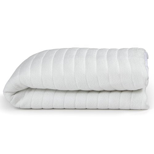 Crib Mattress Protector for Infants and Toddlers - Waterproof, Cooling, Soft Quilted, Elastic, and Washable Baby Mattress Protector in White, Quiet Comfort by babyGap