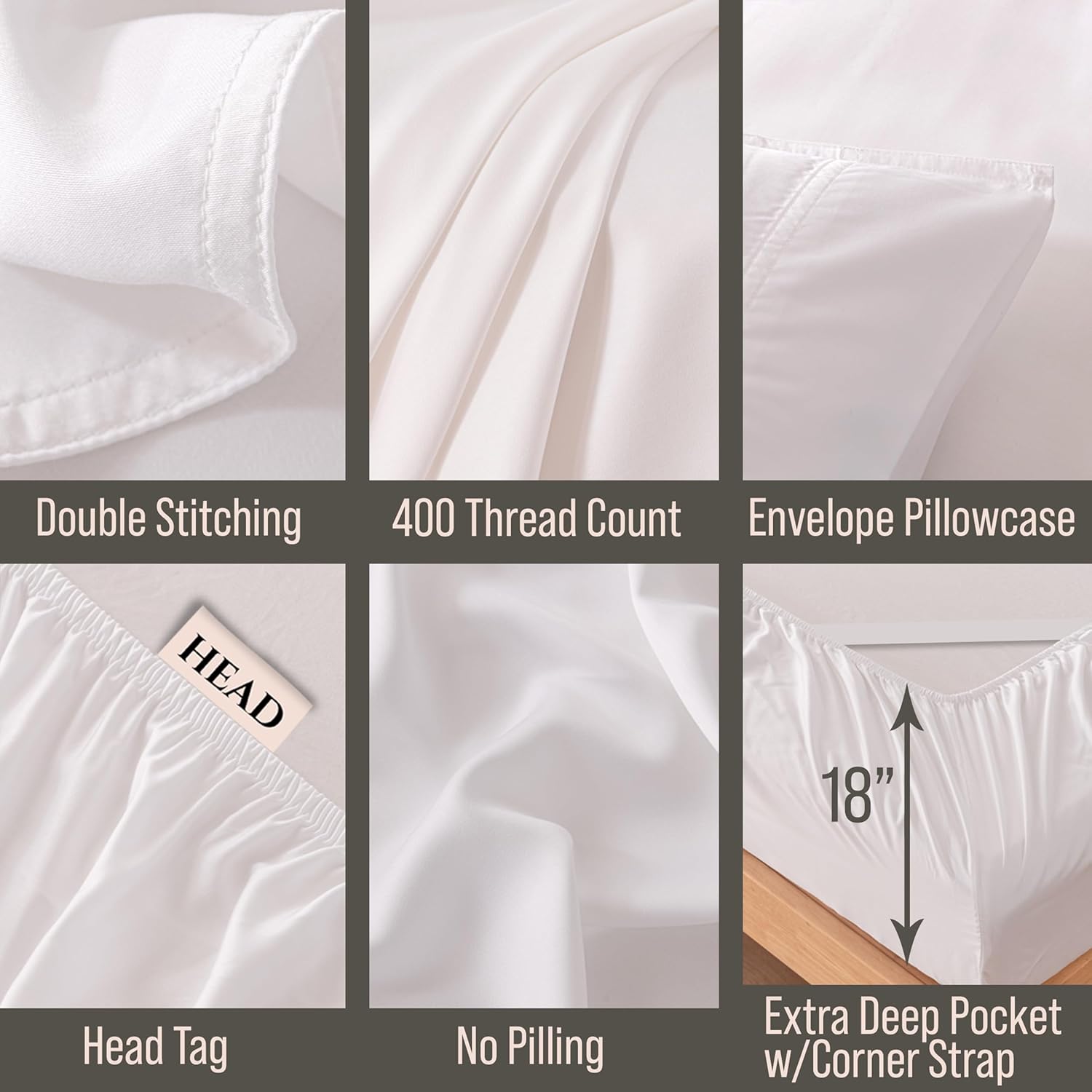 Bella Coterie Twin XL Bamboo Viscose Sheet Set - 100% Organic, Ultra Soft & Cooling | 18" Deep Pocket, White