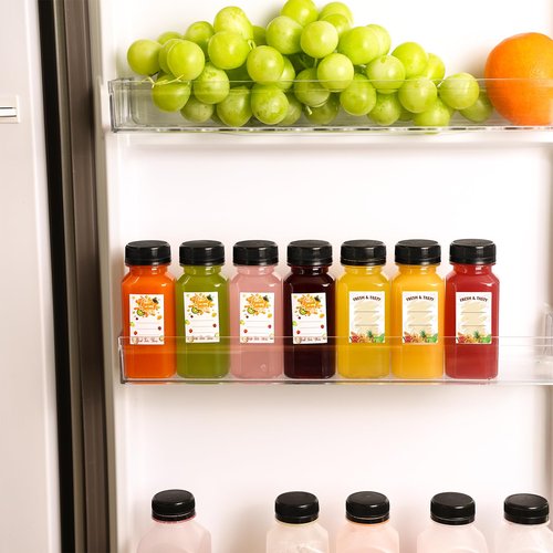 BAKHUK 36pcs 6oz Empty Plastic Juice Bottles with Caps, Reusable Clear Bulk Beverage Containers for Juice, Milk and Other Beverages