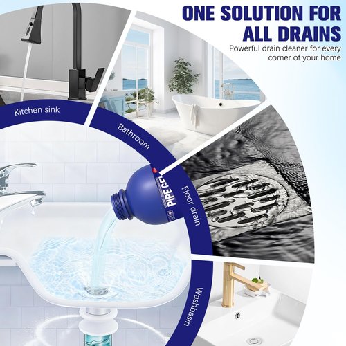 Bobo Pipe Drain Cleaner - Powerful Unclogging Solution for Kitchen Sinks & Showers | Professional-Grade Opener