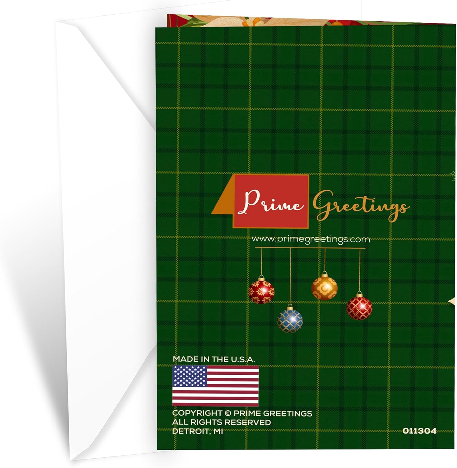 Prime Greetings Christmas Card for Son and Daughter-in-Law - Eco-Friendly, Thick Card Stock | 5in x 7.75in