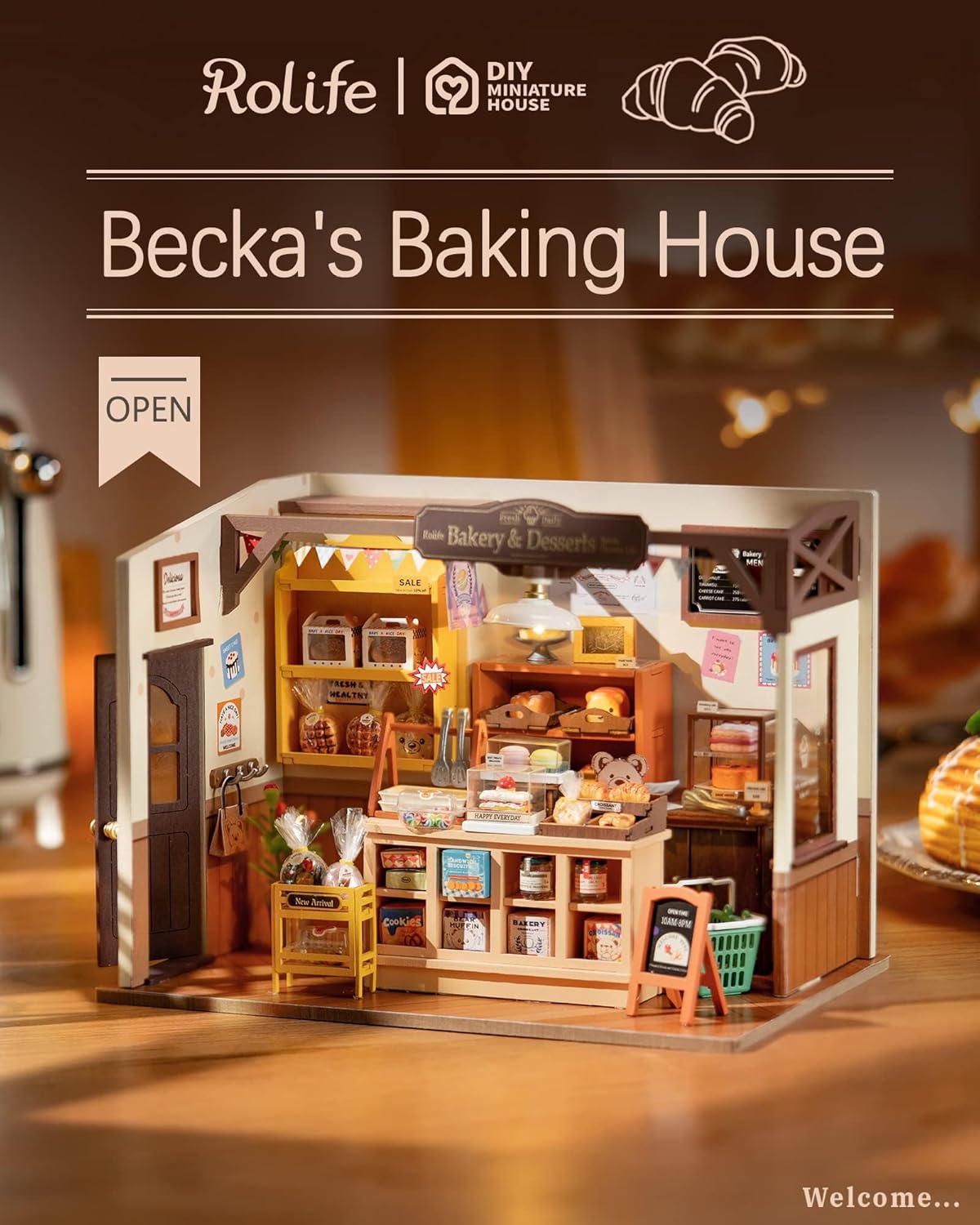 Rolife Miniature House Kit | 1:20 DIY Dollhouse with LED Lights | Perfect Craft for Adults & Gift Idea