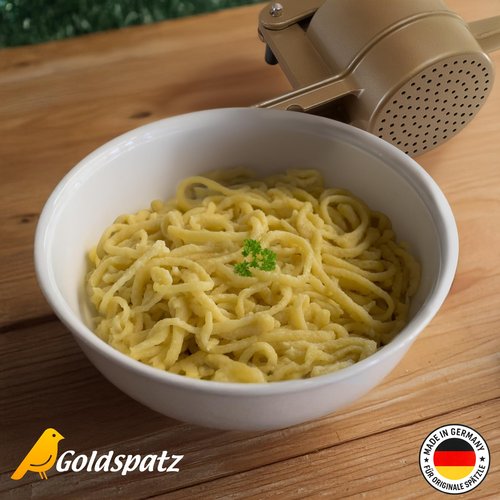 Goldspatz Spaetzle Maker & Potato Press for Round Spaetzle