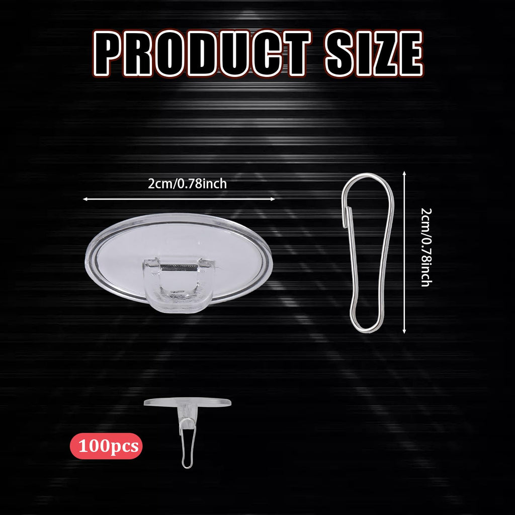 Aeaocvo 100 Pack Ceiling Hooks Adhesive Removable Transparent Wall Hanger with Hooks, 0.79” Small Disc Sticky Ceiling Hooks for Festival Wedding Halloween Christmas Party Decor