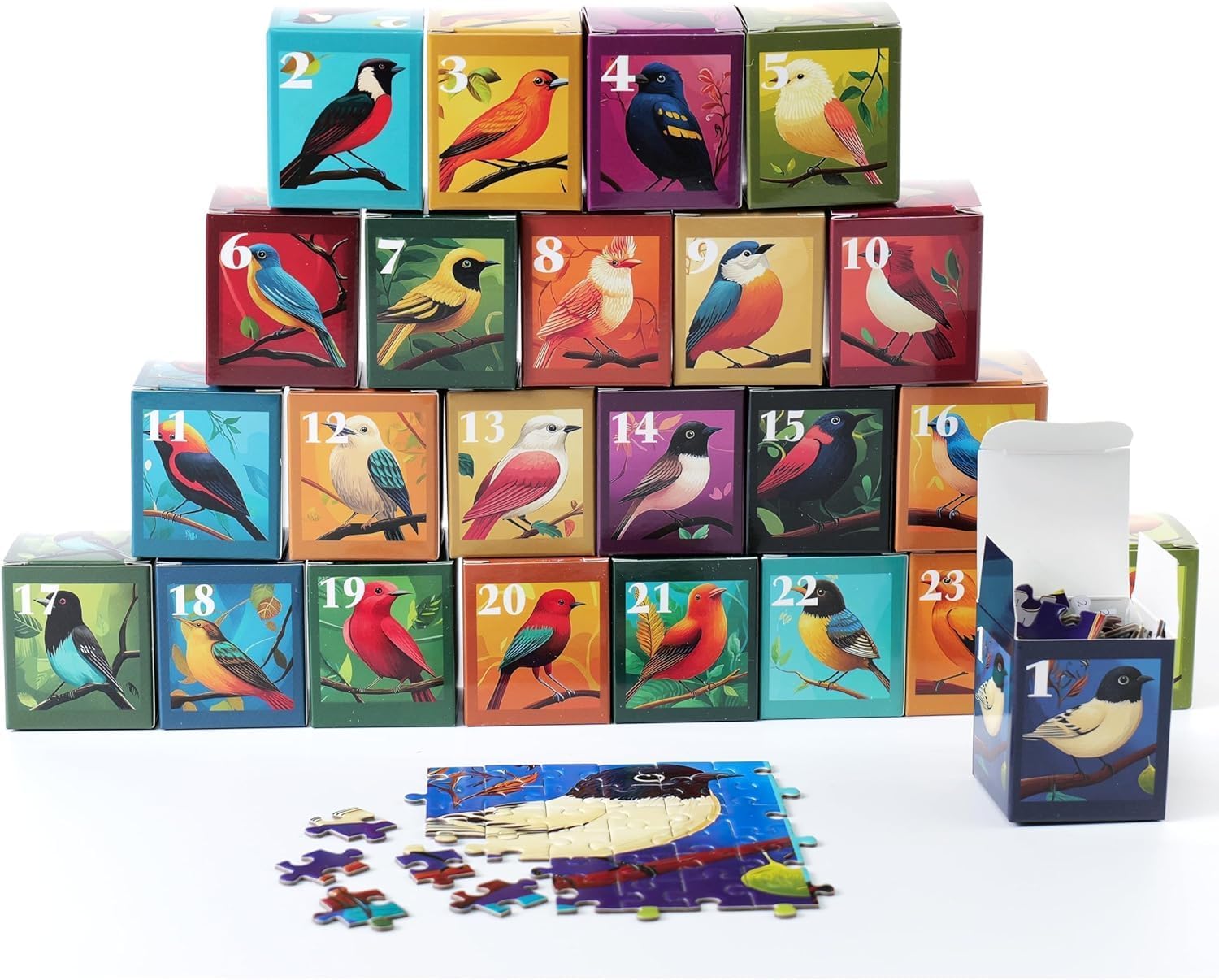 Rokt&Razo Mini Daily Puzzles - 24 Individual 1000-Piece Advent Calendar | Family Fun for All Ages, 27.5 x 19.7 in