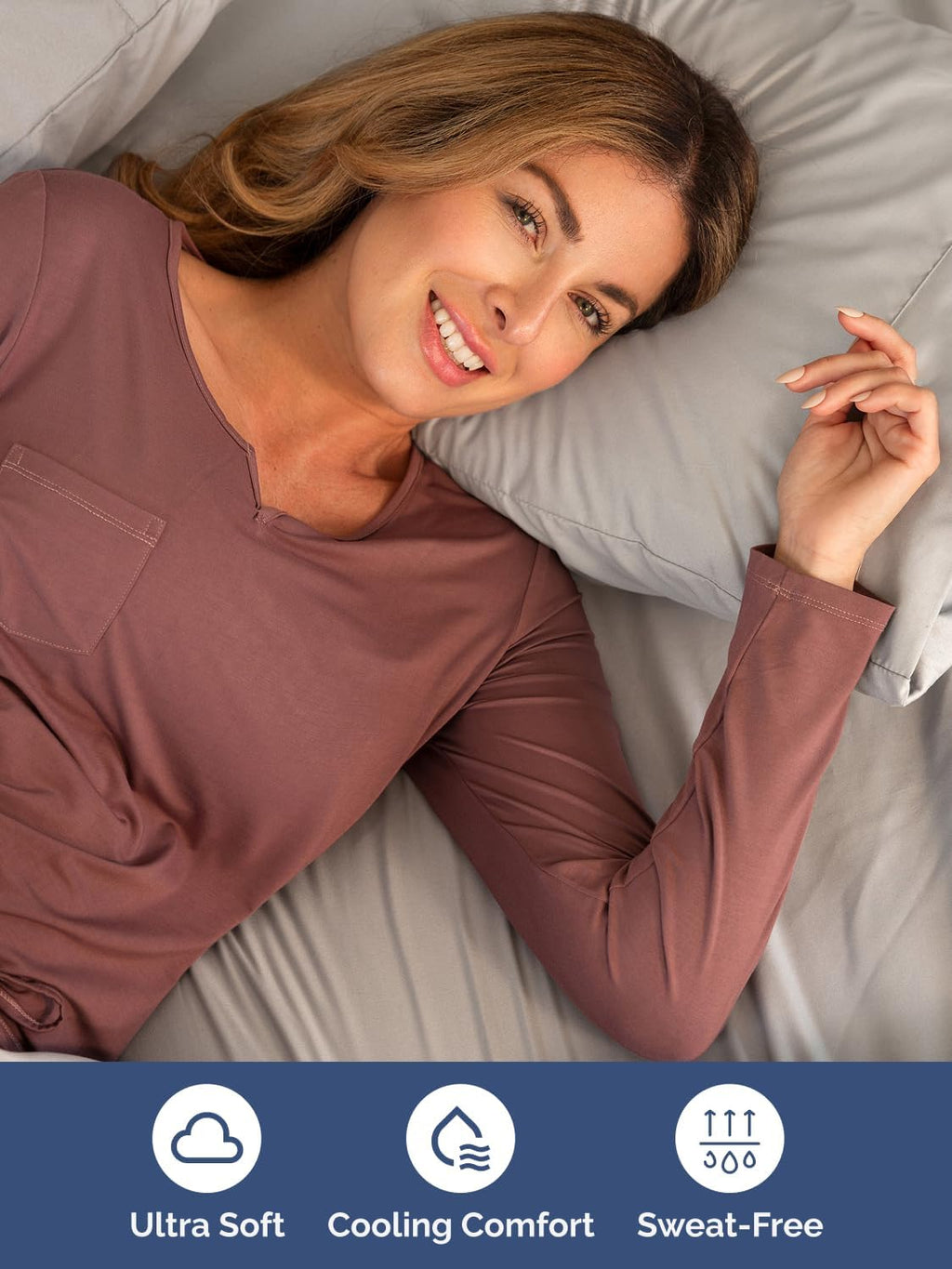 Skiennix Extra Deep Twin Sheet Set - 4 Piece Breathable Cooling Bedding - Soft Wrinkle-Free Light Grey