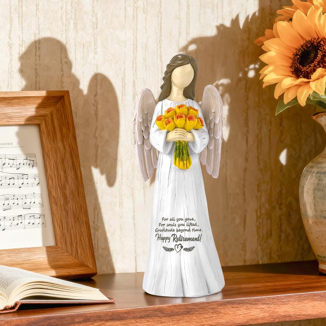 Sentimental Retirement Gifts for Women | Hand-Painted Angel Figurine - Perfect for Teachers, Nurses & Friends - 7”