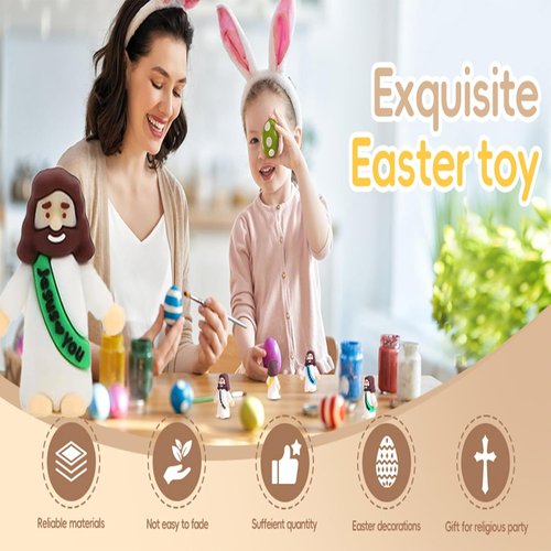 Little Jesus Figures - 100 Pack Mini Jesus Figurines for Sunday School & Easter Egg Stuffers