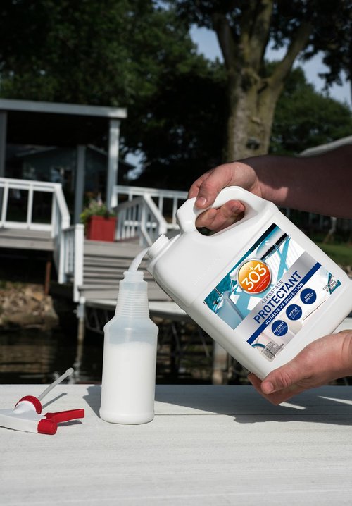 303 Products Marine Aerospace Protectant Spray – UV Protection, Repels Dust, Dirt, & Staining, Matte Finish, Restores Like-New Appearance, Outdoor Patio & Boat Cleaning Supplies 1 Gallon
