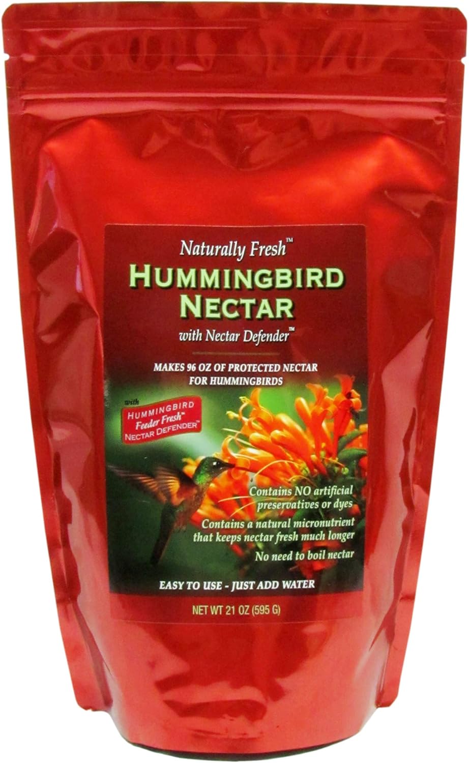 Sapphire Labs Hummingbird Nectar - Naturally Fresh Powder Makes 96 oz | Lasts Longer with Nectar Defender
