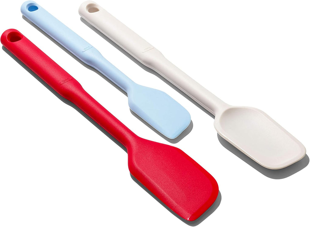 OXO Good Grips Silicone Spatula Set - 3 Pieces in Vibrant Multicolor | Perfect for Cooking & Baking
