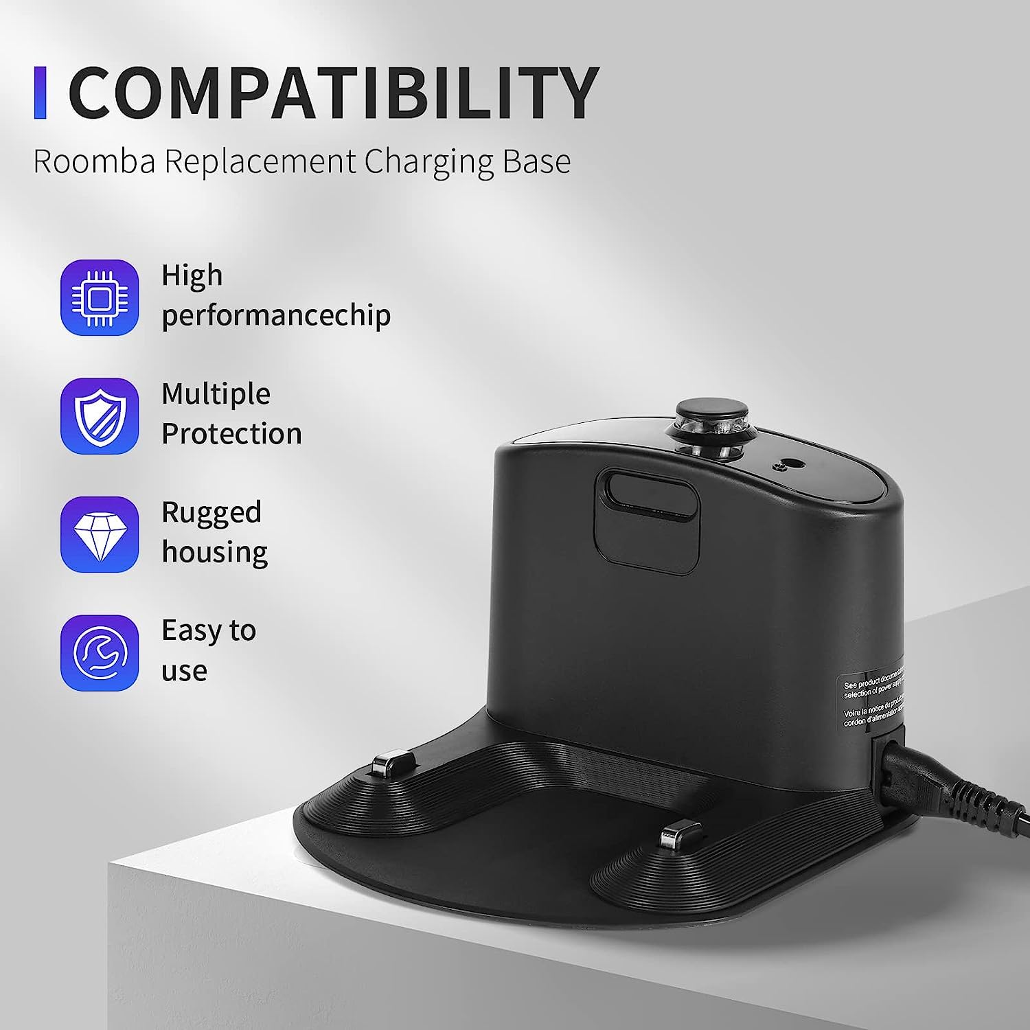 Roomba Charger Dock, Roomba Charging Base, Replacement Roomba Docking Station for Roomba e5 e6 i1 i3 i4 i6 i8 500 600 700 800 900 Series -Charger ADF-N1 17170 17064, 4452369 by SPRYAR