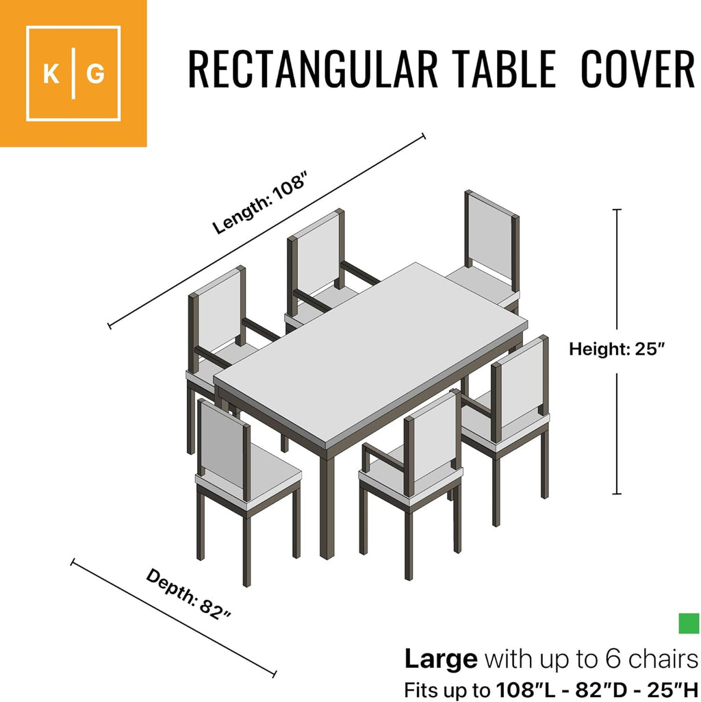 Patio Table & Chair Set Cover - Durable, Water-Resistant Outdoor Furniture Protection | Large Size