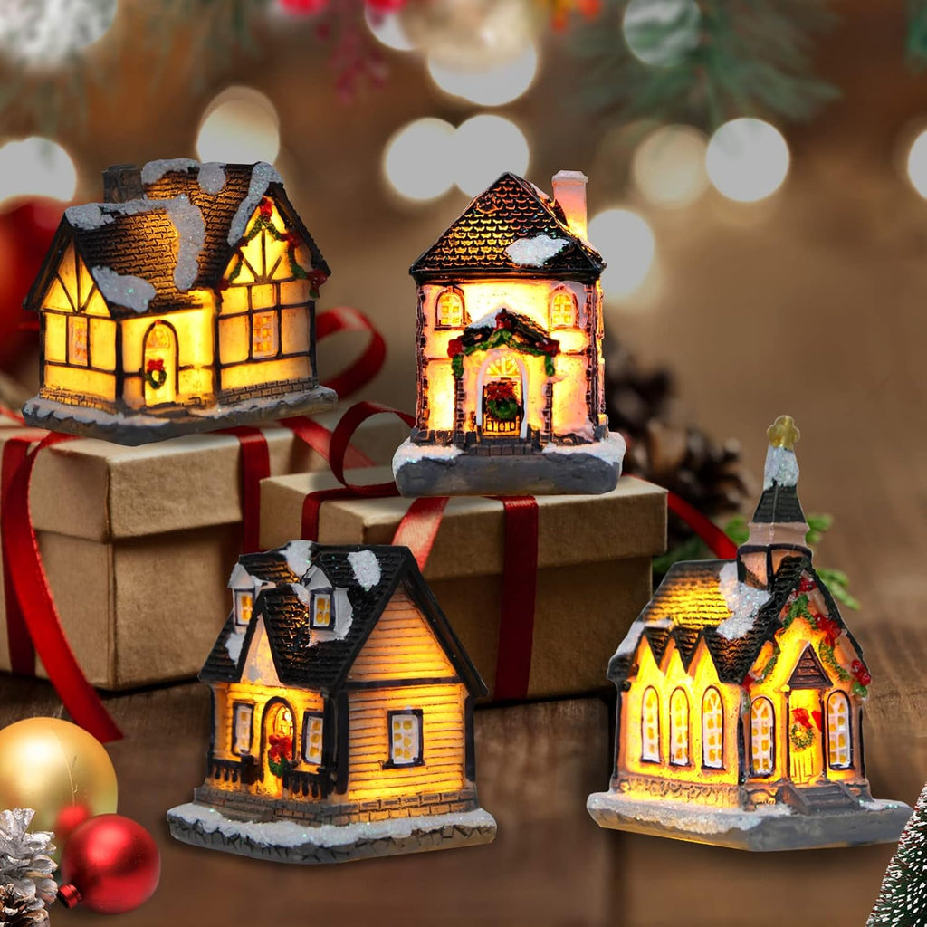 Regine Switzerland Christmas Village House Decor - LED Lantern Figurine Collectible Building