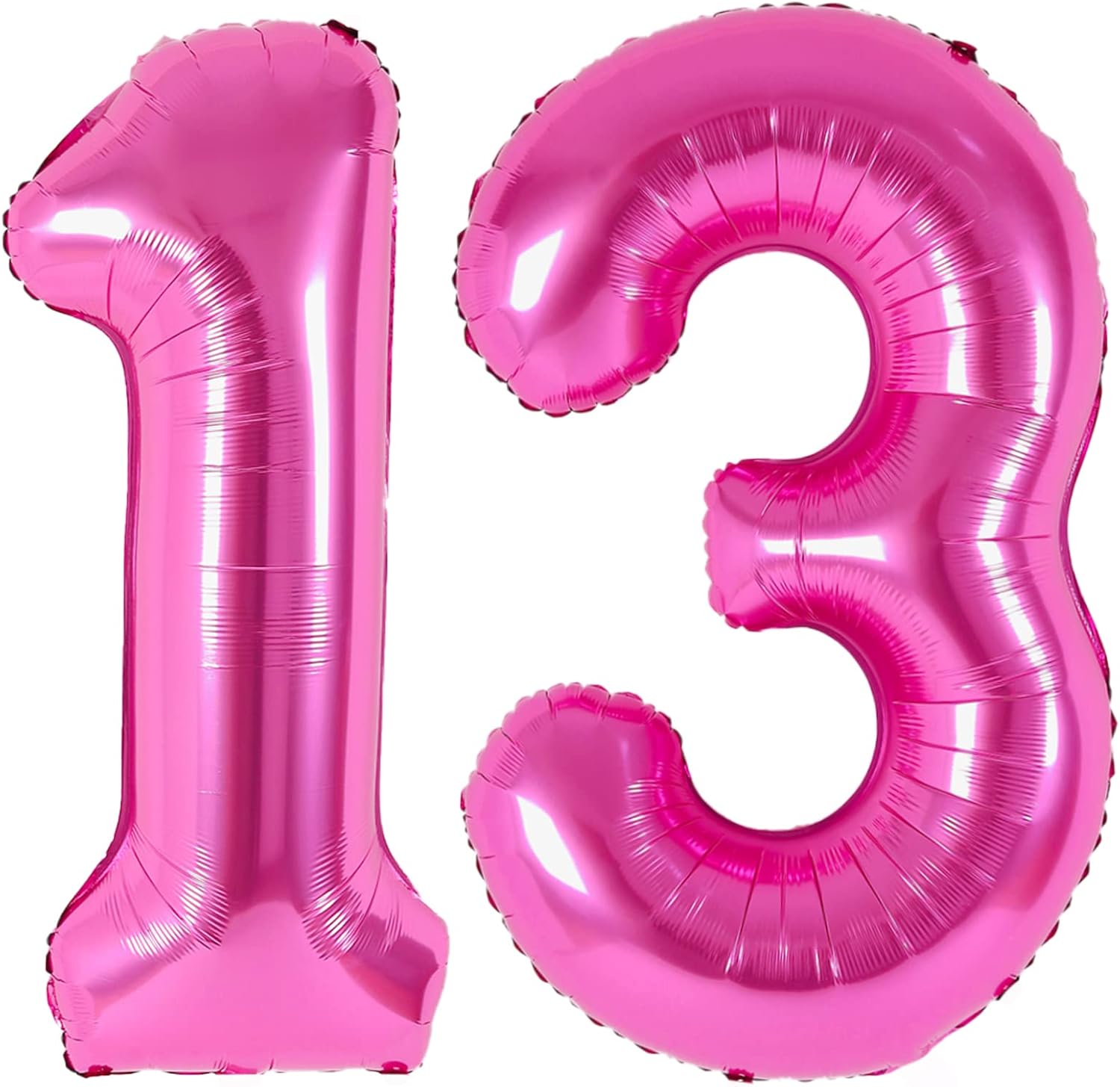 Skiennix 40-Inch Pink Number 13 Balloons - Perfect for 13th Birthday Decorations | Unicorn & Mermaid Theme
