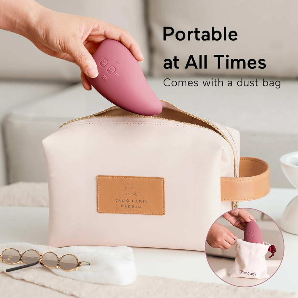 Momcozy Warming Lactation Massager - 2-in-1 Soft Breast Massager with Heat & Vibration for Improved Milk Flow