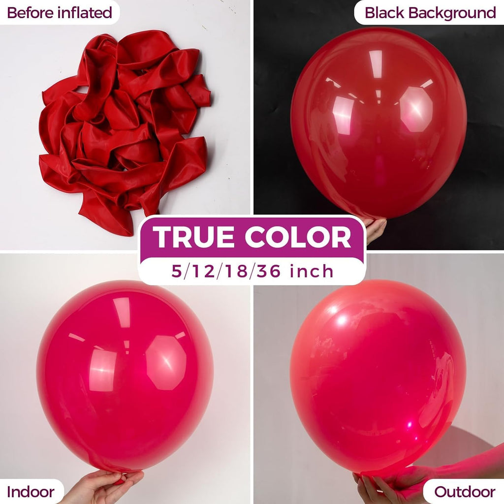 Bezente Red Balloons - 18 Inch Large Thick Latex Balloons | 30 Pack for Valentine's Day & Celebrations