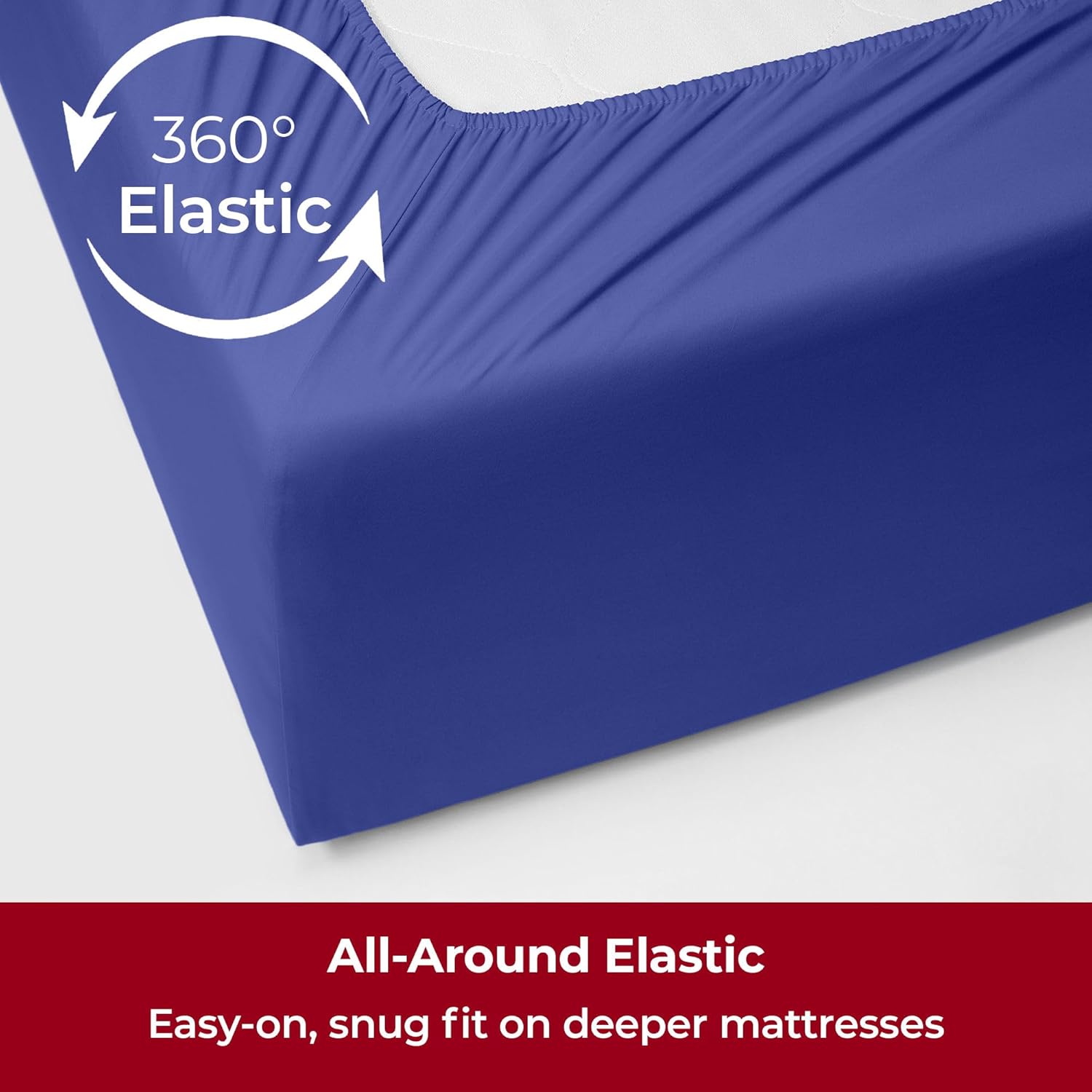 Mellanni Extra Deep Full Sheets - Hotel Luxury Ultra Soft Cooling Bedding - Wrinkle & Fade Resistant (Royal Blue)