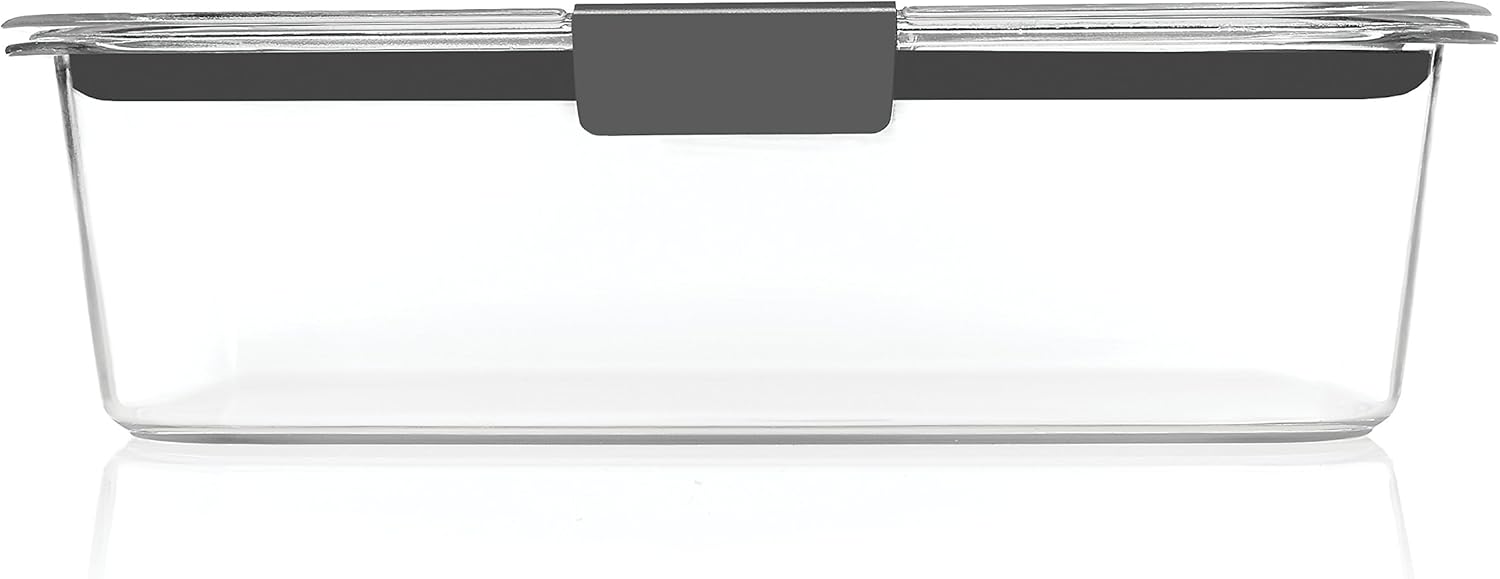 Rubbermaid Brilliance Large Food Storage Container - 9.6 Cup, BPA-Free, Leak-Proof, Clear