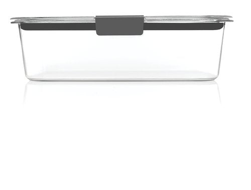 Rubbermaid Brilliance Food Storage Container, Large, 9.6 Cup | Clear | Pack of 2