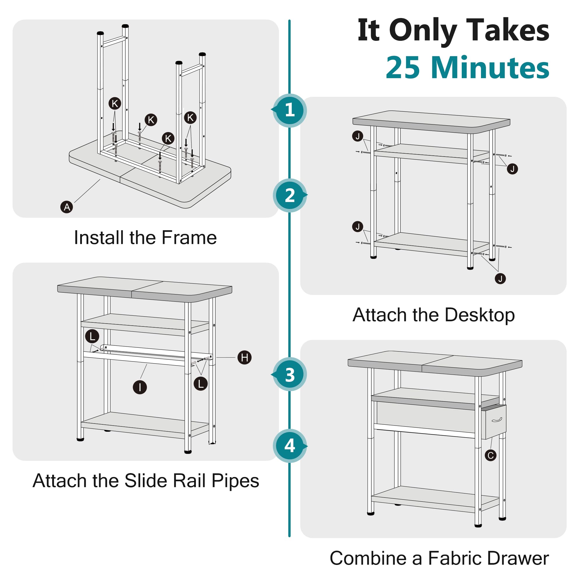 AOODA Narrow Nightstand with Drawers, 3 Tier Skinny Bedside Table for Bedroom, Slim Living Room End Tables with Storage for Small Spaces, Sofa Couch (White)