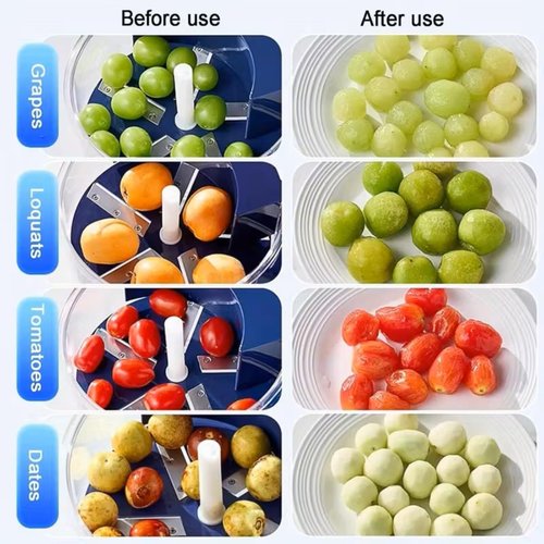 Featwell Electric Grape Peeling Machine, Automatic Vegetable Peeler for Grape Cherry & Garlic Tomato, 20-Second Fast Peeling, Rechargeable & Easy Wash, for Home and Commercial Kitchens