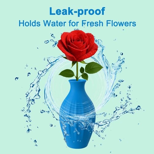 Small Unbreakable Plastic Bud Vases - Set of 6 Colorful Mini Flower Vases (3.2"-3.9") - Weighted & Leak-Proof for Table Centerpieces & Plant Lovers