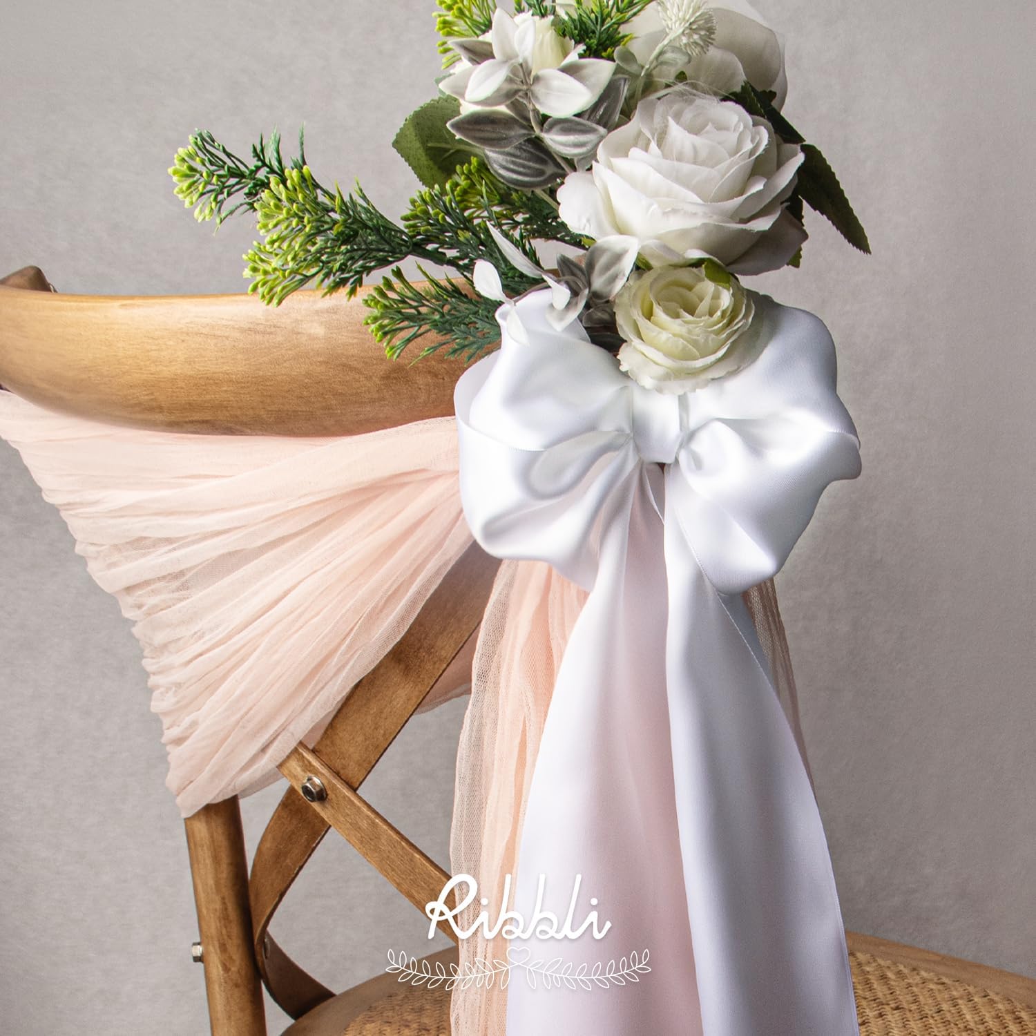 Ribbli White Satin Ribbon - 4 Inch Wide Double-Faced Satin for Wedding Decor & Gift Wrapping | 10 Yards