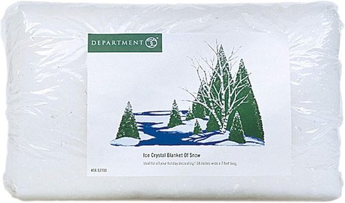 Department 56 Ice Crystal Blanket of Snow Accessory - White Village Decor for Holiday Displays